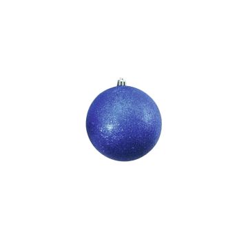 Weihnachtskugel ABELIA, 4 Stück, Glitzer, blau, Ø10cm