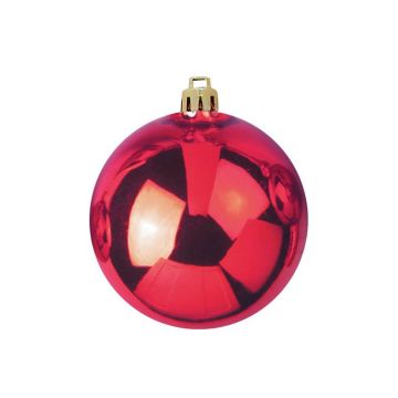 Weihnachtskugel CANELA, glänzend rot, Ø20cm