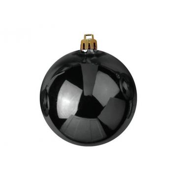 Weihnachtskugel CANELA, glänzend schwarz, Ø20cm