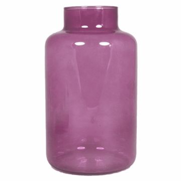 Blumenvase SIARA aus Glas, pink-klar, 25cm, Ø15cm