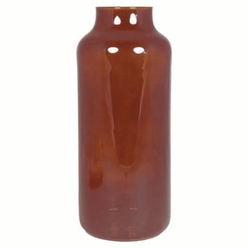 Blumenvase SIARA aus Glas, bernstein-klar, 35cm, Ø15cm