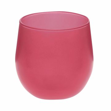 Teelichtglas BELISARIO, pink, 8,5cm, Ø7,5cm