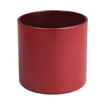 Kerzenglas EVITA, matt-rot, 11cm, Ø11,5cm