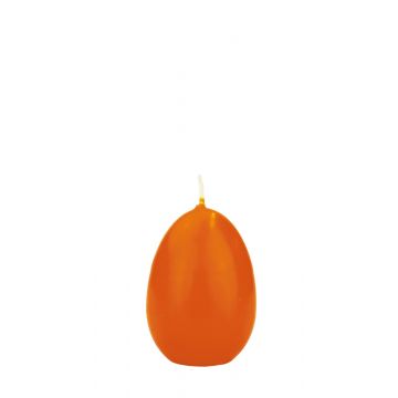 Osterei Kerze LEONITA, orange, 6cm, 4,5cm, 7h - Made in Germany
