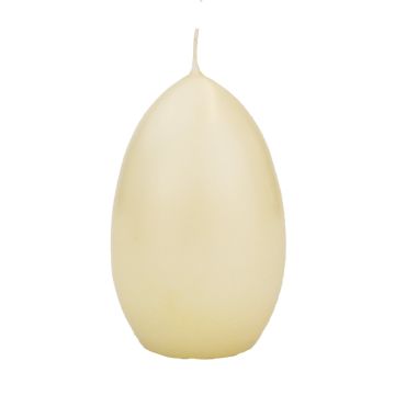 Osterei Kerze LEONITA, creme, 12cm, 8cm, 40h - Made in Germany