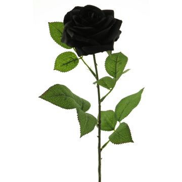 Künstliche Rose KAILIN, schwarz, 65cm, Ø9cm