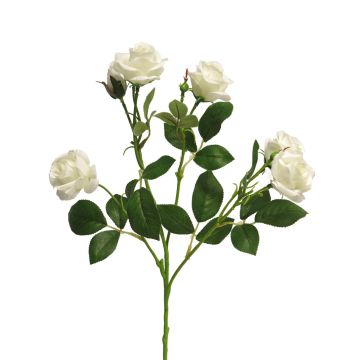 Deko Blumen Zweig Rose SHANZHA, creme, 70cm