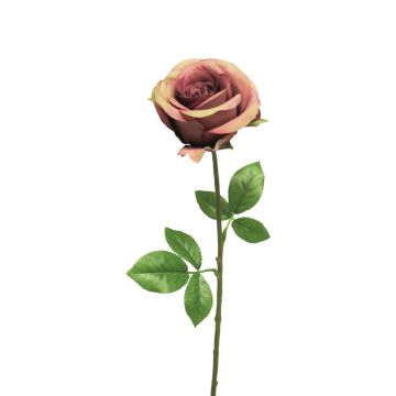 Künstliche Rose RUYUN, altrosa-grün, 45cm