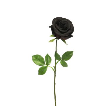 Künstliche Rose RUYUN, schwarz, 45cm