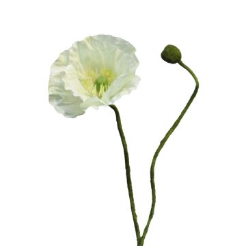 Deko Blume Mohnblume YILAN, weiß, 60cm, Ø12cm