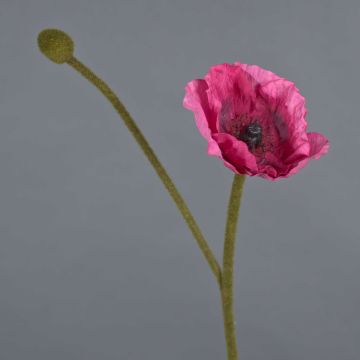 Deko Blume Mohnblume YILAN, pink, 60cm, Ø12cm