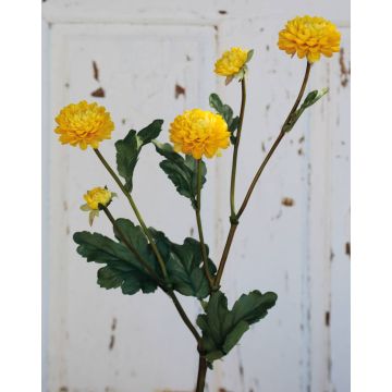 Textil Chrysantheme RYON, gelb, 70cm, Ø3-5cm