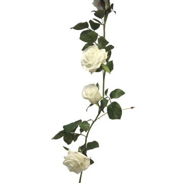 Dekoblumen Girlande Rose KAILIN, weiß, 145cm