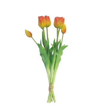 Textil Tulpenstrauß LONA, orange-gelb, 45cm, Ø15cm