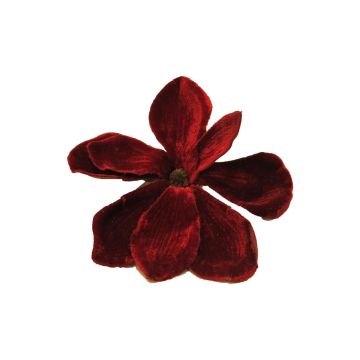Textil Magnolienblüte YUNFAN, burgunderrot