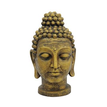 Dekofigur Buddhakopf SUMANA, antik-gold, 75cm, wetterfest