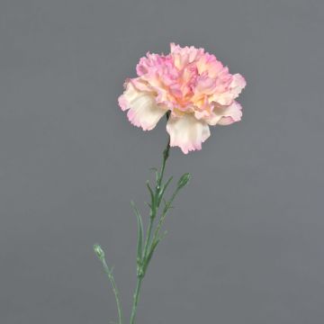 Kunst Nelke VANERA, rosa-weiß, 60cm, Ø9cm