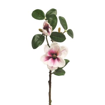 Dekoblume Magnolie KETIAN, weiß-pink, 50cm