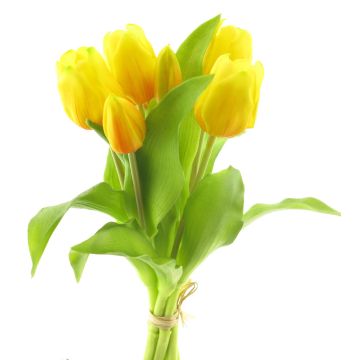 Textil Tulpenstrauß LONA, gelb, 30cm
