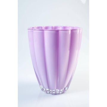 Tischvase BEA aus Glas, lila, 17cm, Ø14cm