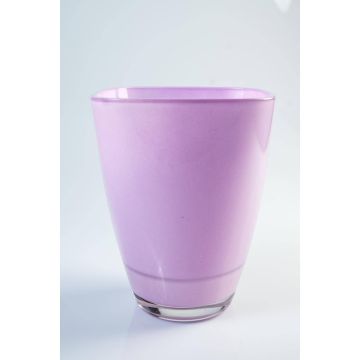 Eckige Vase YULE aus Glas, lila, 13,5x13,5x17cm