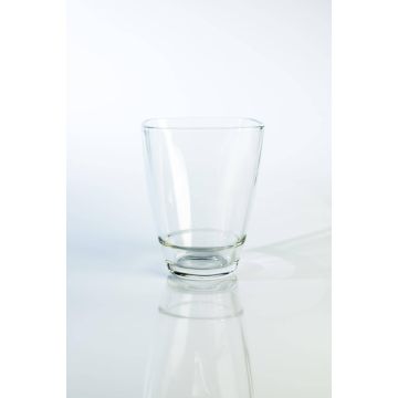 Eckige Vase YULE aus Glas, klar, 13,5x13,5x17cm