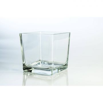 Glas Übertopf KIM AIR, klar, 12x12x12cm