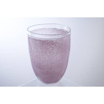 Glas Vase ALEXA, handmade, rosa, 25cm, Ø17,5cm