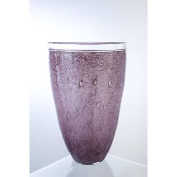 Glas Vase ALEXA, handmade, lila, 31,5cm, Ø21,5cm