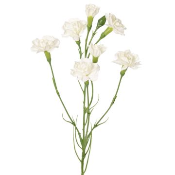 Dekozweig Nelke PIARA, weiß, 60cm, Ø3-5cm
