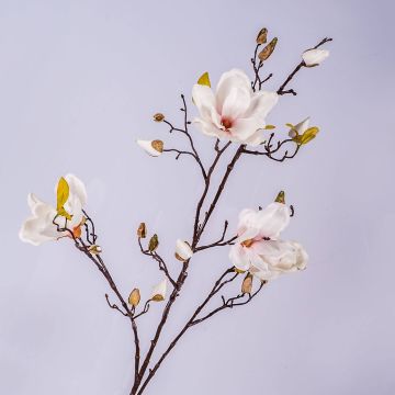 Künstliche Blume groß Magnolie LILO, weiß-rosa, 110cm, Ø5-9cm