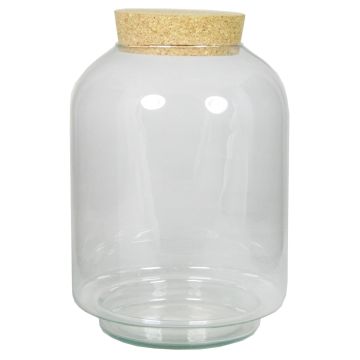 Glas Terrarium KONDO mit Korkdeckel, klar, 30cm, Ø23cm