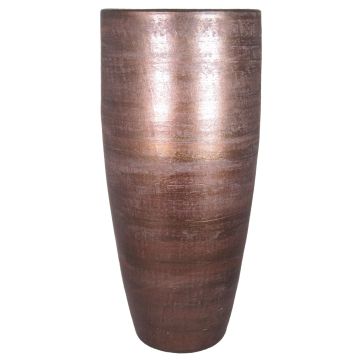 Große Keramik Vase THORAN mit Maserung, kupfer, 90cm, Ø37cm