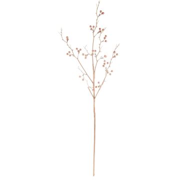 Fake Zweig Schneebeere WAKILIA mit Früchten, metallic-roségold, 100cm