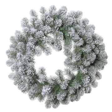 Kunst Kranz Tanne FRANKLIN, beschneit, weiß-grün, Ø60cm