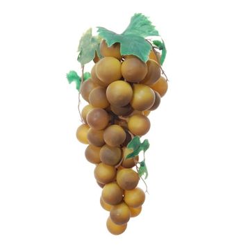 Plastik Obst Weintrauben AMANY, gelb-braun, 30cm, Ø15cm