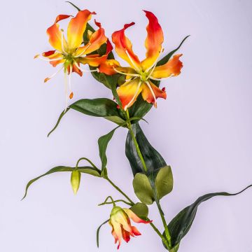 Textilblume Gloriosa FUJITA, orange-gelb, 80cm, Ø15cm