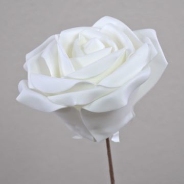 Deko Kunststoffschaum Rose REGINE, weiß, 30cm, Ø16cm