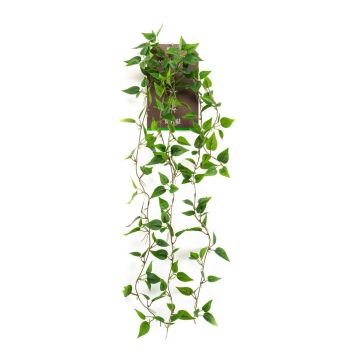 Kunst Hängepflanze Philodendron scandens SAELFES auf Steckstab, 85cm