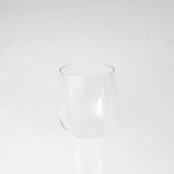 Teelichthalter EMMY aus Glas, klar, 12cm, Ø9,5cm
