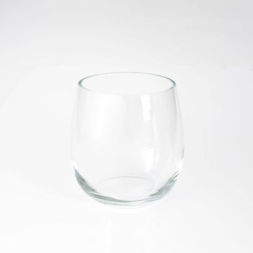 Teelichthalter EMMY aus Glas, klar, 15cm, Ø11,5cm