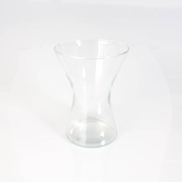 Tisch Vase LIZZY aus Glas, klar, 19,5cm, Ø14cm