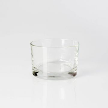 Teelicht Halter TAMIO aus Glas, klar, 5,5cm, Ø8,5cm