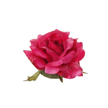 Kunst Blüte Rose SLAKE, schwimmend, pink, Ø10cm