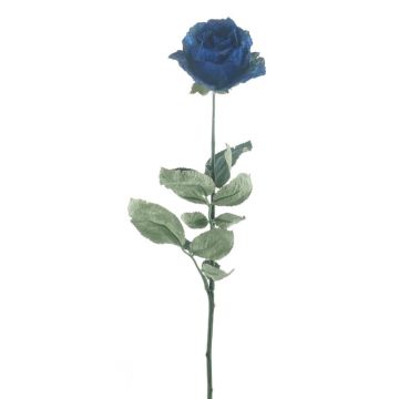Künstliche Rose FREIDA, Eco Collection, royalblau, 65cm, Ø7cm