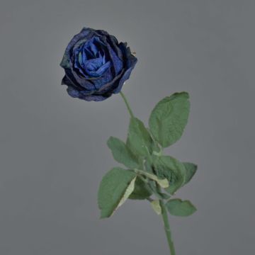 Künstliche Rose FREIDA, Eco Collection, royalblau, 65cm, Ø7cm