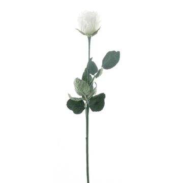 Künstliche Rose FREIDA, Eco Collection, weiß-lila, 60cm, Ø4cm