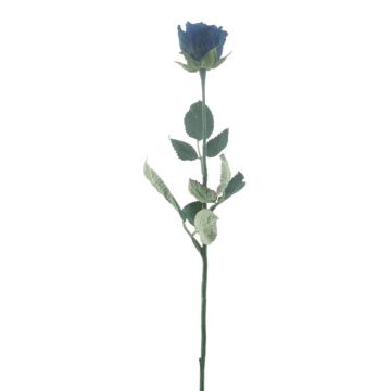 Künstliche Rose FREIDA, Eco Collection, royalblau, 60cm, Ø4cm