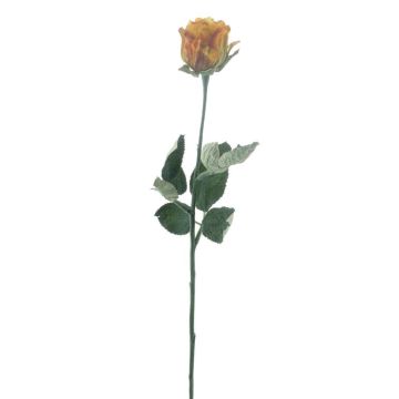 Künstliche Rose FREIDA, Eco Collection, orange-gelb, 60cm, Ø4cm