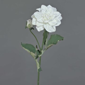 Künstlicher  Blumenzweig Dahlie GINGER, Eco Collection, weiß-lila, 60cm, Ø10cm